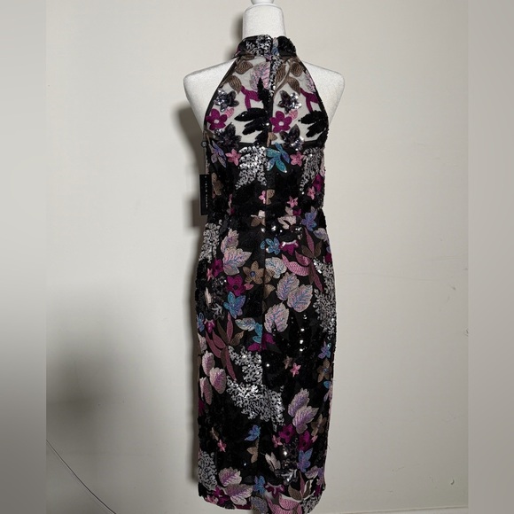 Elie Tahari Alana Embellished Sequin Dress Evening Dress Cocktail Event Party - Picture 7 of 10